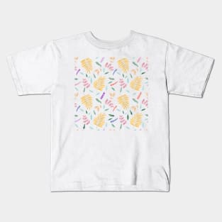 Tropical Leaves Pattern 1 Kids T-Shirt